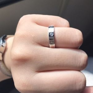 LOVE Screwdriver Ring, Wide Band Platinum White Gold, Size 6, 7, 8, 9, 10, New